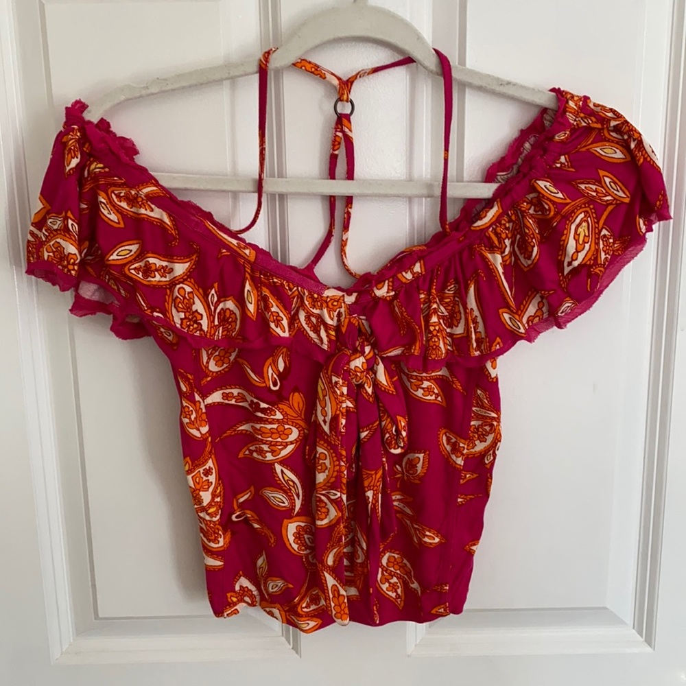 Free People Off the shoulder flounce Top